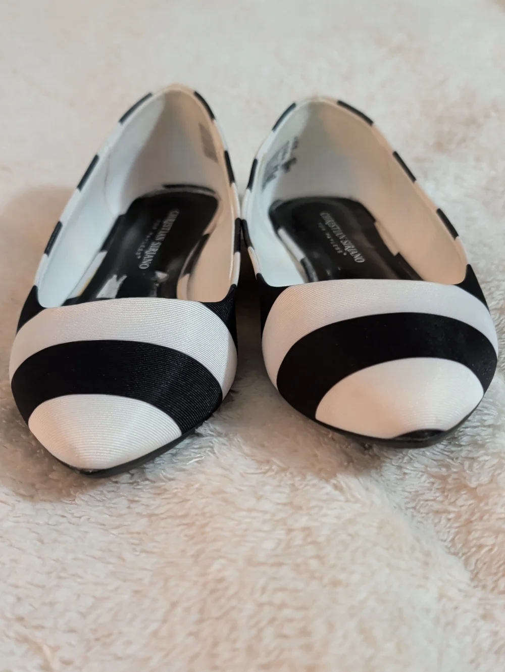 NIB Christian Siriano for Payless Gigi Striped Pointed Toe Flats - Size 7.5